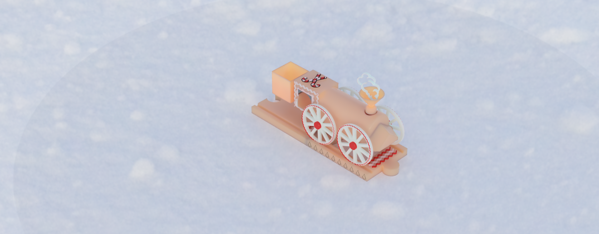 Gingerbread Train Model
